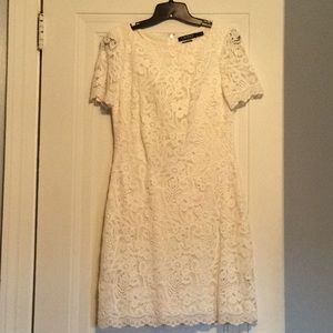 Ralph Lauren Ivory Lace Sheath Dress, Size 6